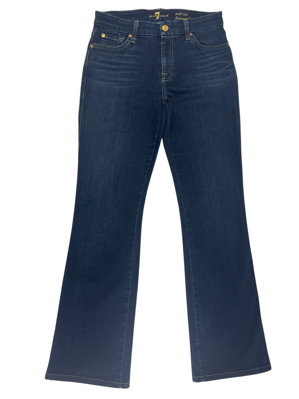 7 for all mankind Womens Mid Rise Kimmie Bootcut Dark Wash Denim Jeans Size 29